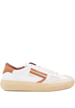 Puraai lace-up panelled sneakers - White