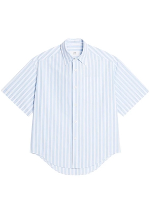 AMI Paris striped short-sleeve shirt - Blue