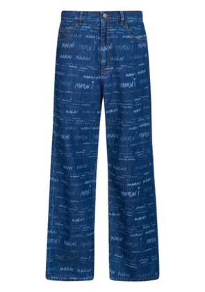 Marni Mega Marni straight-leg trousers - Blue