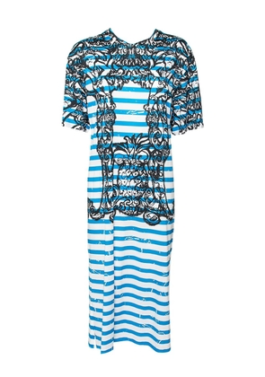 Prada Pre-Owned striped maxi dress - White