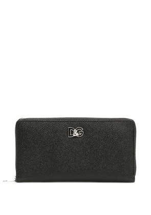 Dolce & Gabbana logo zip around wallet - Black