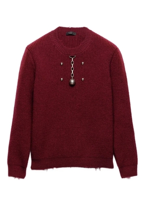 Prada pendantwool crew-neck sweater - Red