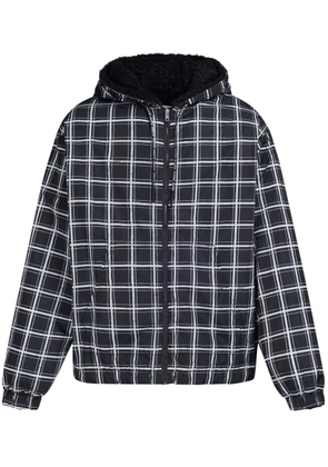 Marni checked hooded jacket - Black