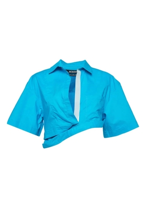 Jacquemus Pre-Owned La Chemise Capri cropped shirt - Blue