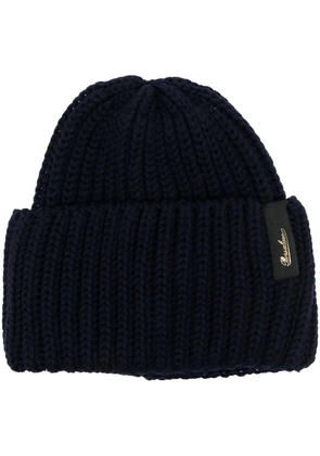 Borsalino Bell ribbed knitted beanie - Blue