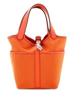 Hermès Pre-Owned Cargo Picotin Lock Bag Canvas and Swift PM bucket bag - Orange