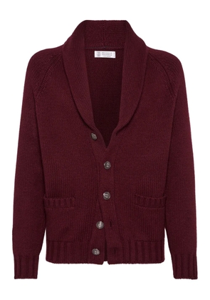 Brunello Cucinelli shawl-collar cardigan - Red