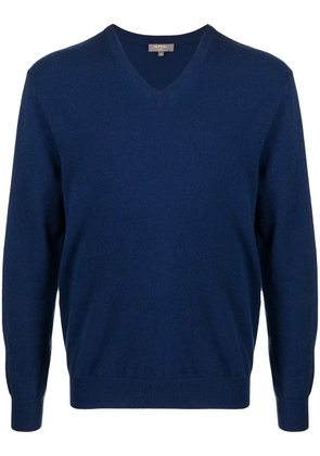 N.Peal V-neck cashmere jumper - Blue