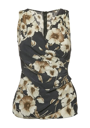 Dolce & Gabbana Pre-Owned floral drape top - Black