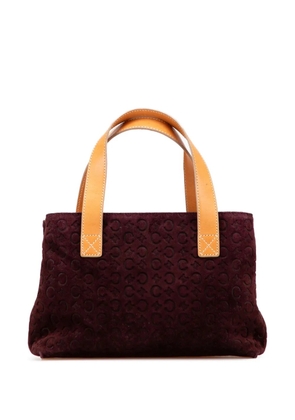 Celine Pre-Owned 2000 C Macadam Suede handbag - Red