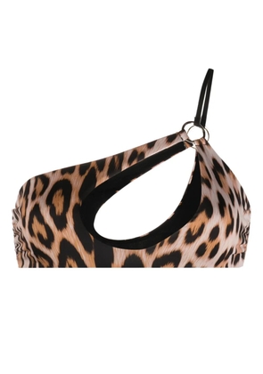 Roberto Cavalli leopard-print bikini top - Neutrals