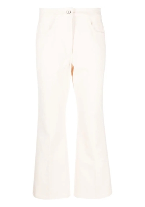 Jil Sander pressed-crease flared trousers - Neutrals