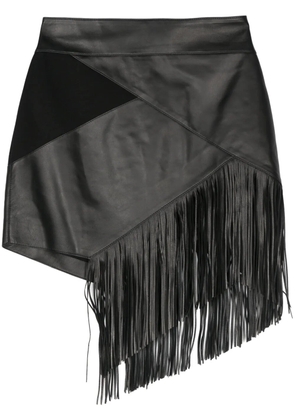 Roberto Cavalli fringed mini skirt - Black