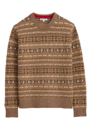 Alex Mill Fair Isle-intarsia jumper - Brown
