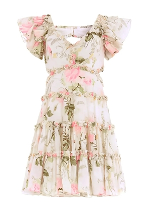 Needle & Thread ruffled backless mini dress - Pink