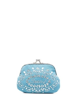 Seen Users crystal-embellished twist-lock wallet - Blue