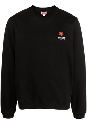 Kenzo Boke Flower-embroidered cotton sweatshirt - Black