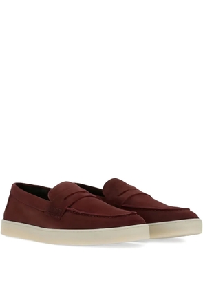 Canali suede slip-on sneakers - Red