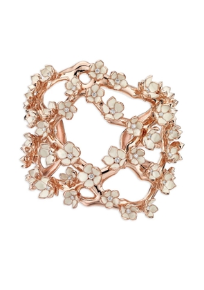Shaun Leane 18K rose gold and sterling silver Cherry Blossom diamond and pearl bracelet - Pink