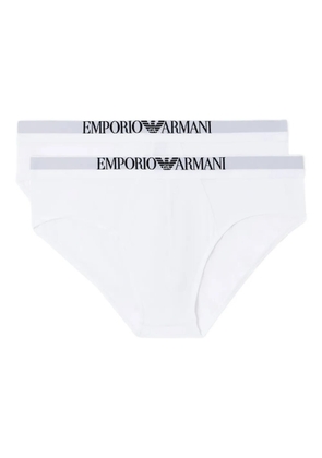 Emporio Armani logo-band briefs (pack of two) - White