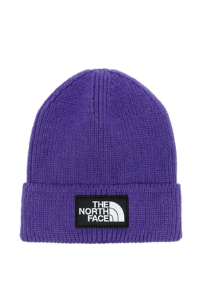The North Face logo-patch beanie - Purple