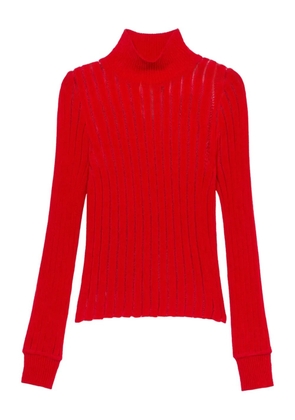 Blumarine high-neck ribbed sweater - Red