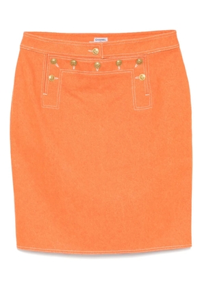 CHANEL Pre-Owned 1999-2000s denim skirt - Orange