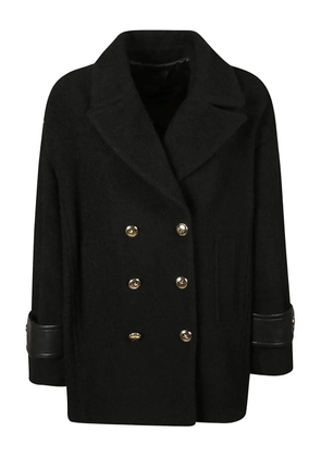PINKO double-breasted cuff coat - Black