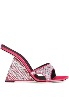 Giuseppe Zanotti 105mm Shine wedge sandals - Pink