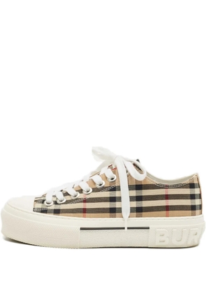Burberry Pre-Owned check low-top sneakers - Neutrals