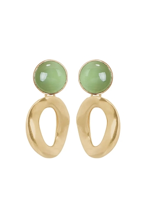 ATELIER MON cats eye oval earrings - Gold