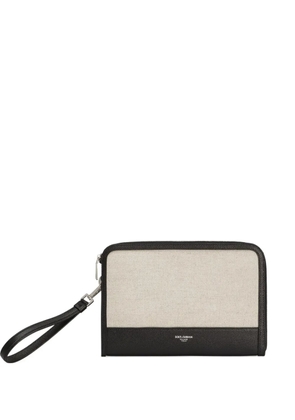 Dolce & Gabbana canvas clutch bag - Neutrals