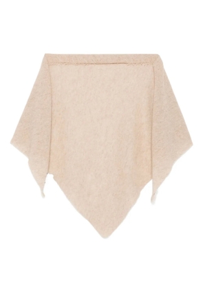 Faliero Sarti Chal Triax raw-edge triangular scarf - Neutrals