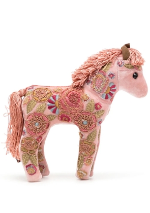 Anke Drechsel horse embroidered soft toy - Pink