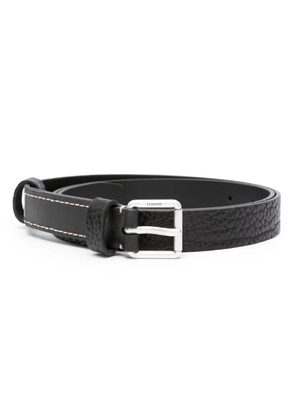 LEMAIRE logo-engraved buckle leather belt - Black