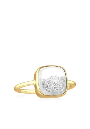 Moritz Glik 18kt yellow gold square diamond shaker ring