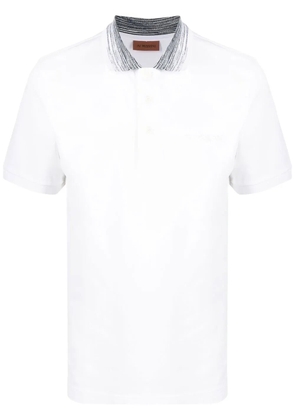 Missoni zig-zag collar polo shirt - White