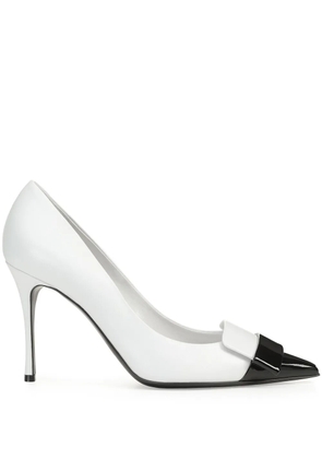 Sergio Rossi 75mm Sr1 Cindy leather pumps - White