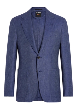 Zegna patch-pocket blazer - Blue