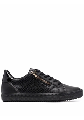 Geox snakeskin-effect trainers - Black