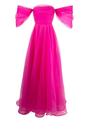 Ana Radu corset-style organza maxi dress - Pink
