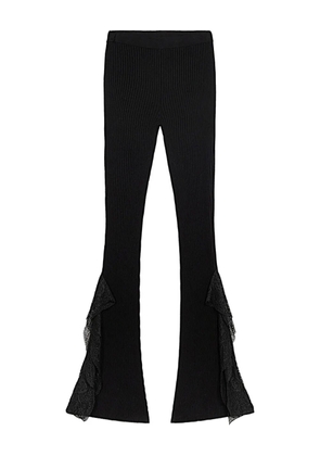Blumarine lace-detail trousers - Black