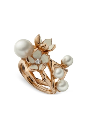 Shaun Leane 18K gold and sterling silver Cherry Blossom diamond and pearl ring - Pink