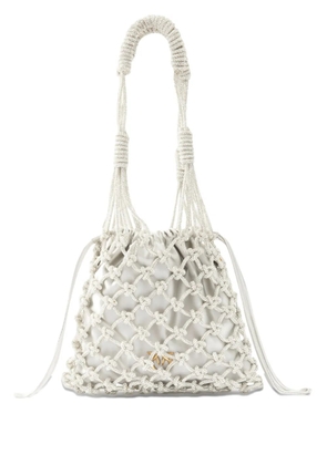 PINKO Woven Mesh bucket bag - Grey