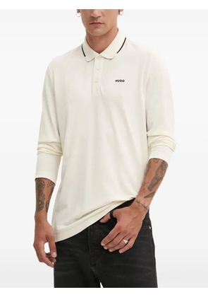 HUGO long-sleeve polo shirt - White