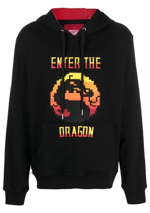 Mostly Heard Rarely Seen 8-Bit text-print cotton hoodie - Black