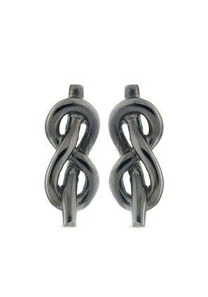 LILY GABRIELLA 18kt white gold Forget Me Knot earrings - Black