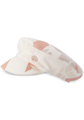 Maison Michel Peneloppe baker boy hat - White