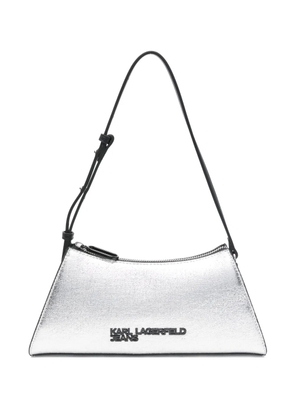 Karl Lagerfeld Jeans zipped shoulder bag - Silver
