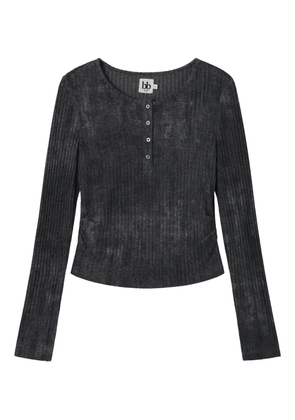 b+ab button-down ribbed top - Grey